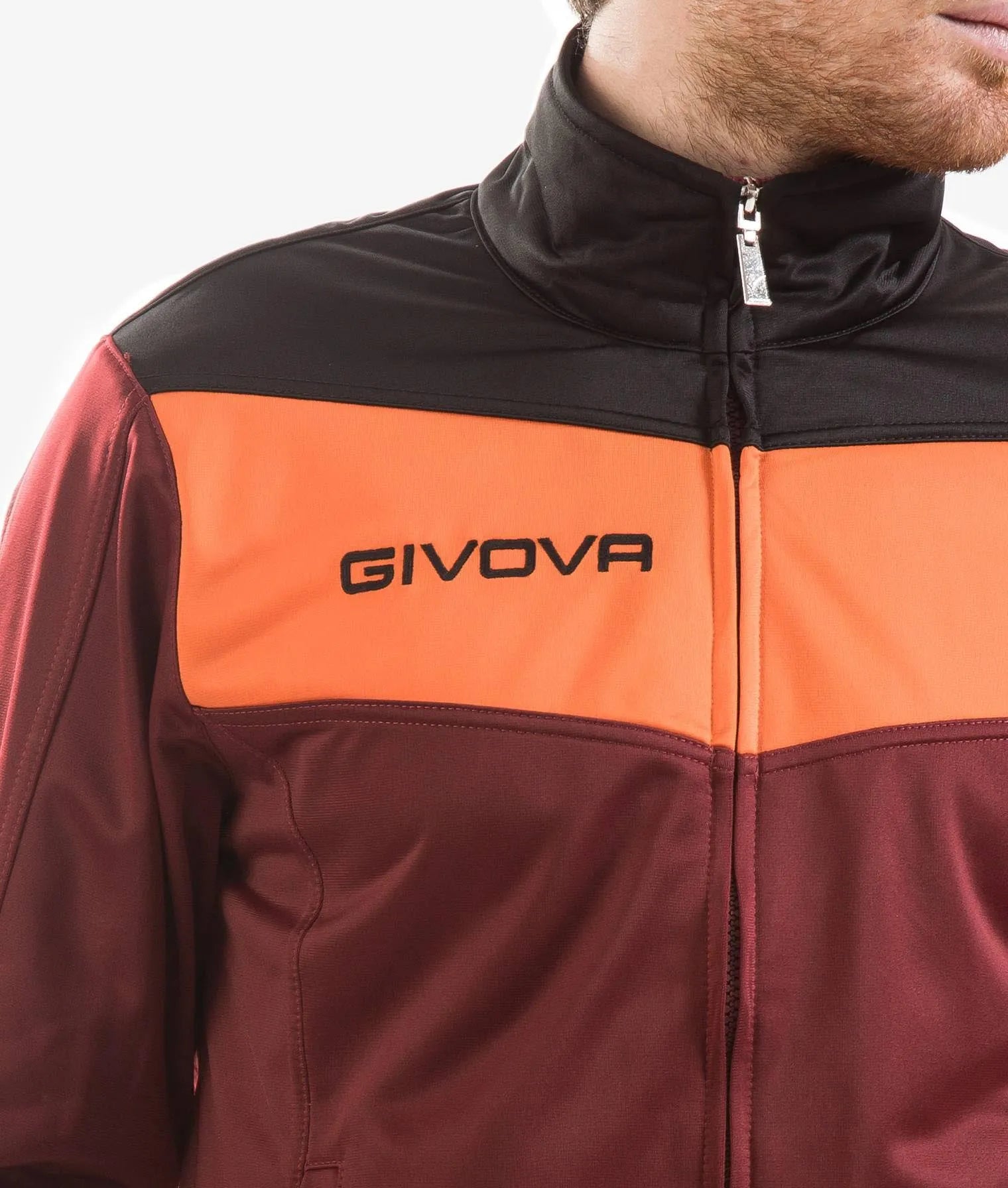 Sports Set Givova Campo Burgundsko-Oranžová XS