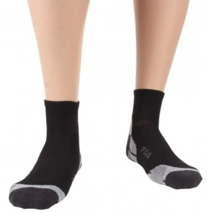 Fila stredne vysoké ponožky 3-palec čierne, veľkosť 35-38 bavlna