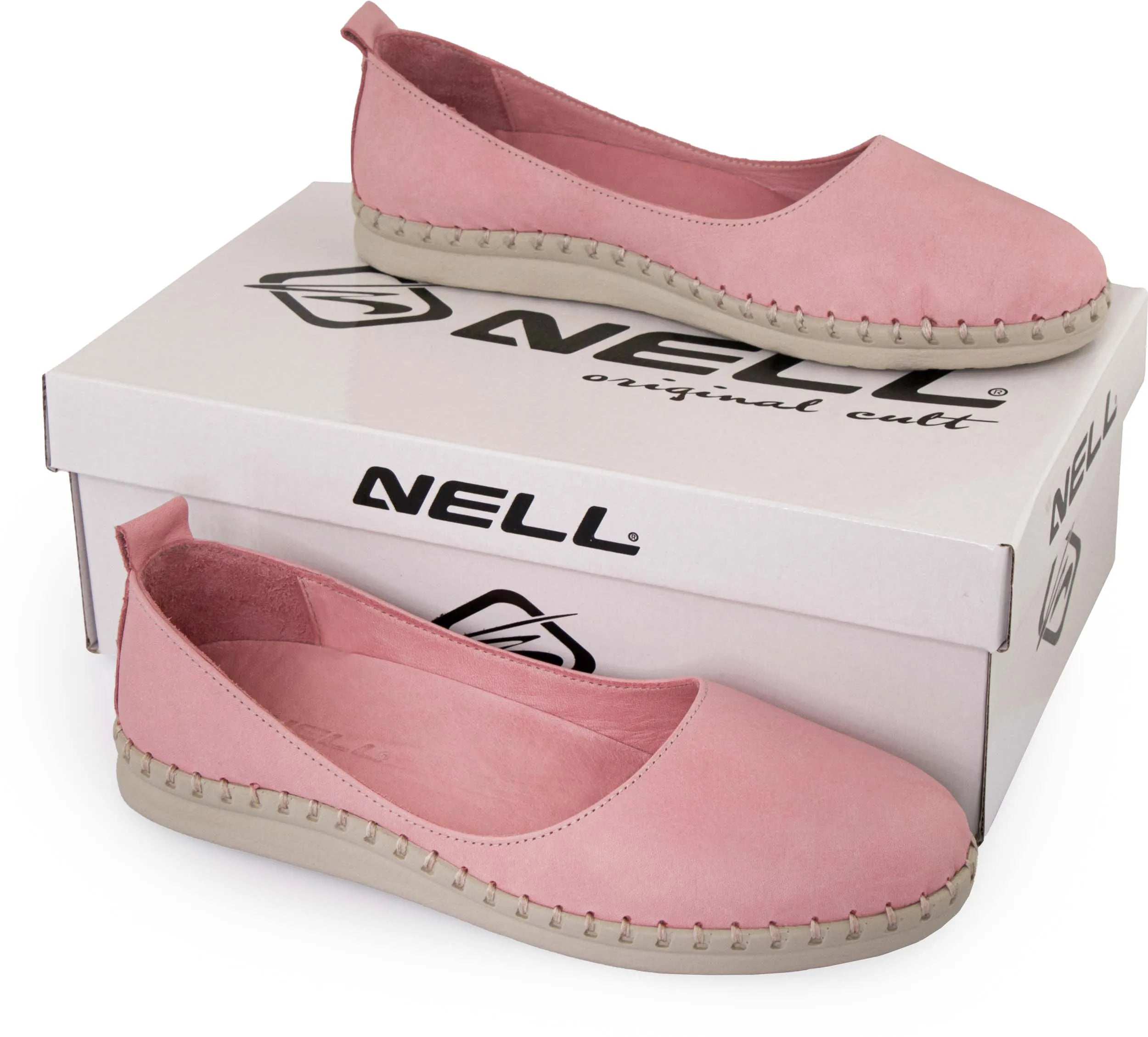 Women's leather ballerinas nell aurora pink 37