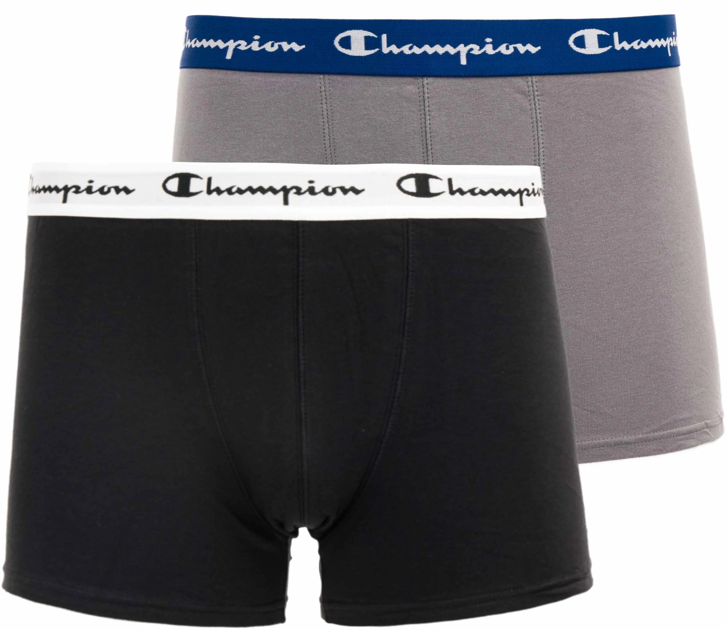 Masculino masculino de boxershorts 2-pacote em preto-cinza L-Cotton & Stretch
