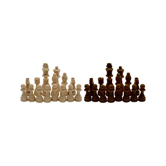 Herní záznamy Chess Wooden 9 cm (bílá+černá)