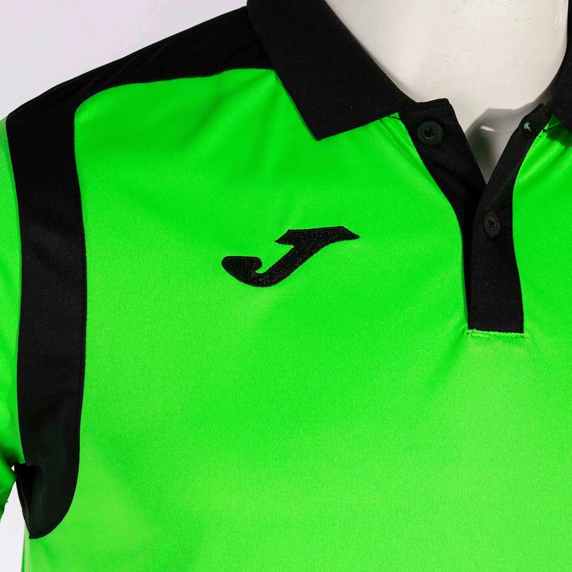 Shirt sportivo Joma Polo Championship Fluor Groen-Zwart 2xs