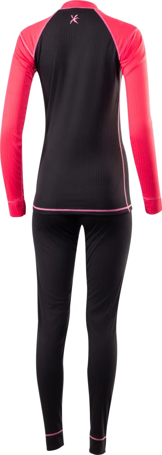 Termoset funzionale femminile klimatex darla black pink, s