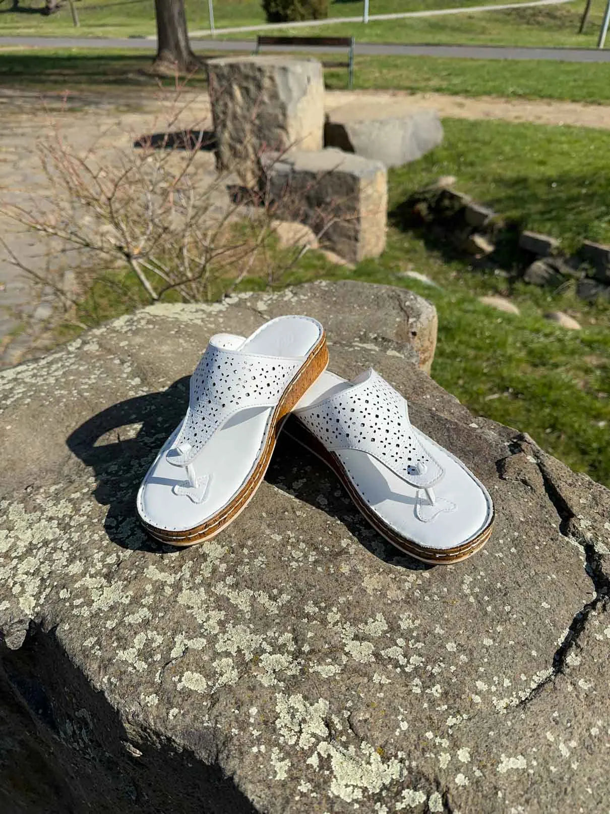 Slifori di pelle da donna bianca 41 - Comfort ed eleganza