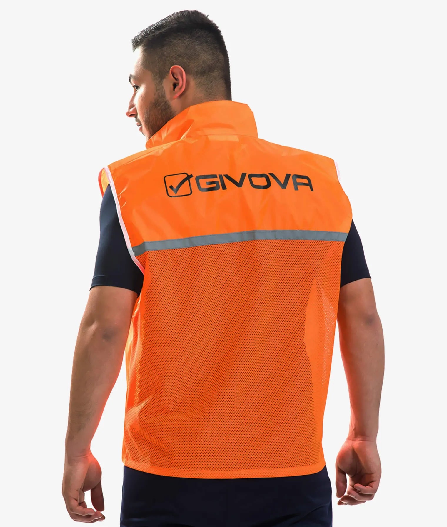 Reflexná školiaca vesta Givova senior Orange Uni