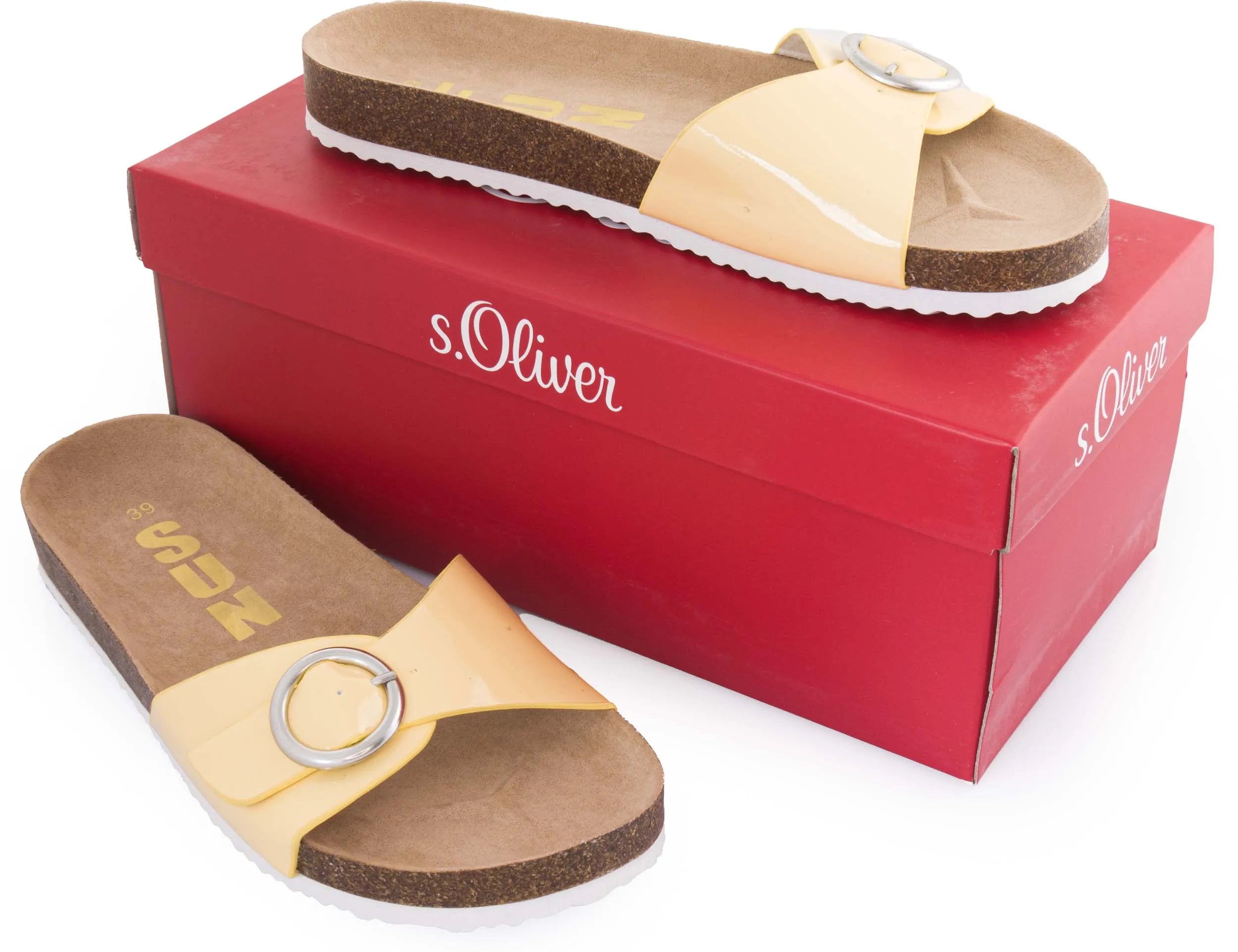 S'oliver Yellow Ladies tofflor Size 37 - Trendy & bekväm