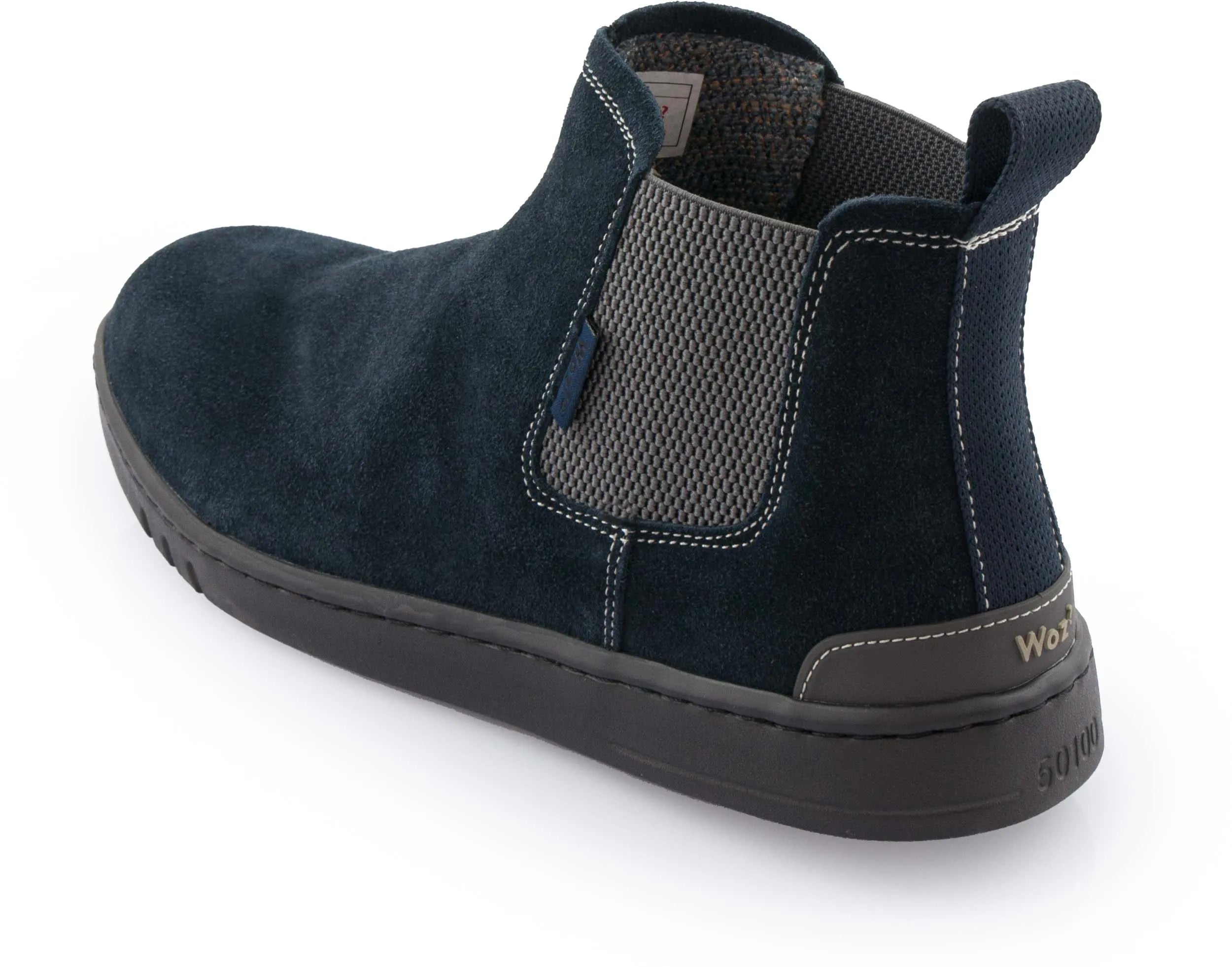 Chaussures pour hommes en cuir bleu élégant - Woz David 202, taille 44