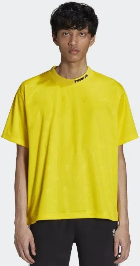 Adidas Originals Ninja Tee Yellow XL - Cotton T -Shirt na bhFear