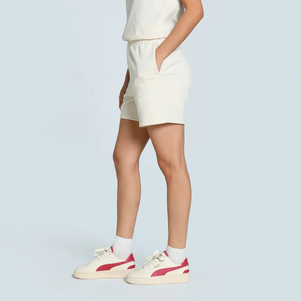 Dames pantaloni scurți de pantaloni scurți de scripturi cu talie mare 5 wit wit s