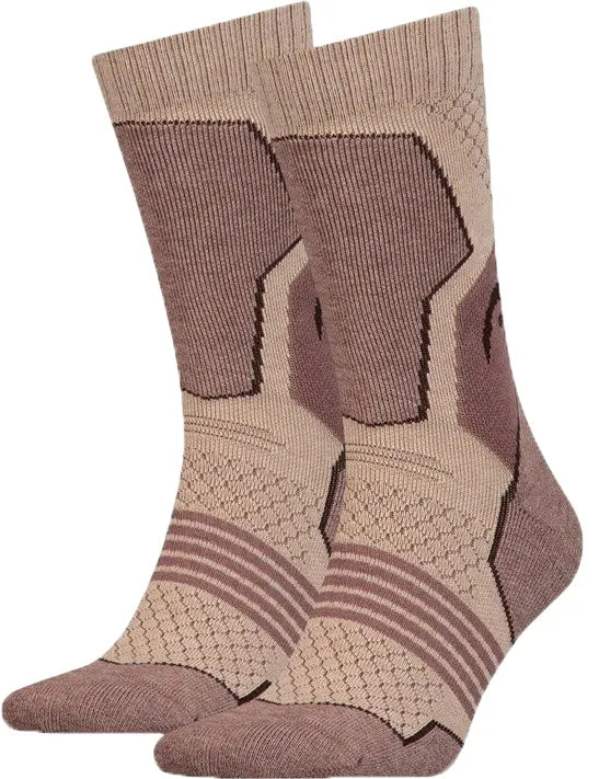 Hellbraun Wandersocken Crew 2-Pack 35-38 Mischung