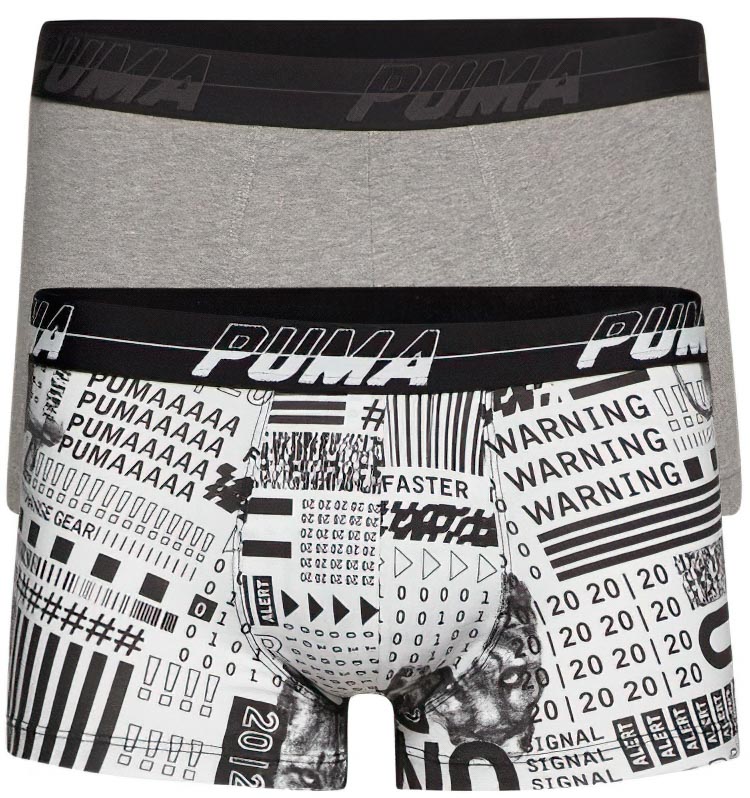 Men's Boxers Puma Activism Aop Trunk 2-Pack Black & White L