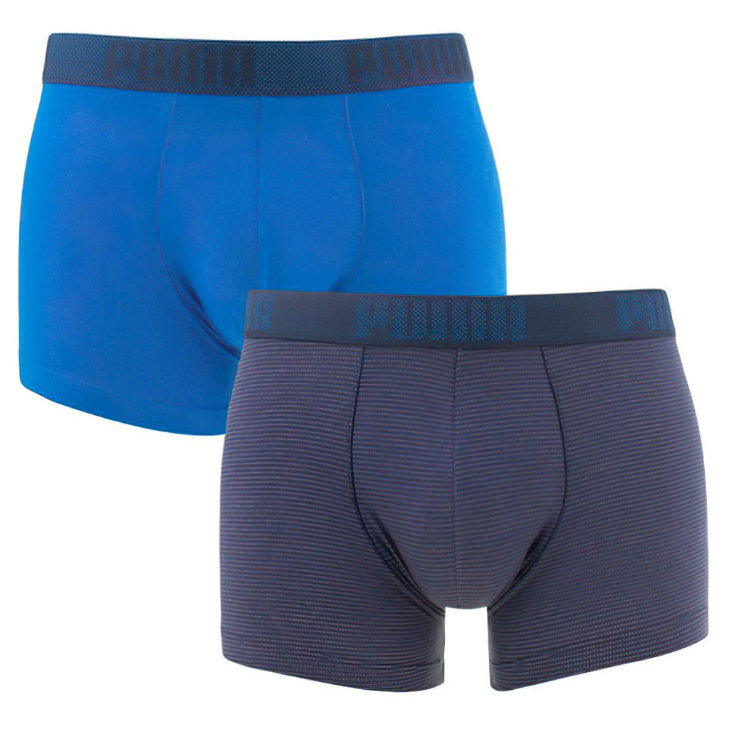 Men's Boxers Puma Birdfeet Stripe Boxer 2-Pack Blue M