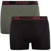 Men's Boxers Puma Birdfeet Stripe Boxer 2-Pack Green M