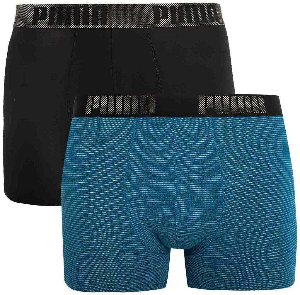 Men's Boxers Puma Birdfeet Stripe Boxer 2-Pack Blue L