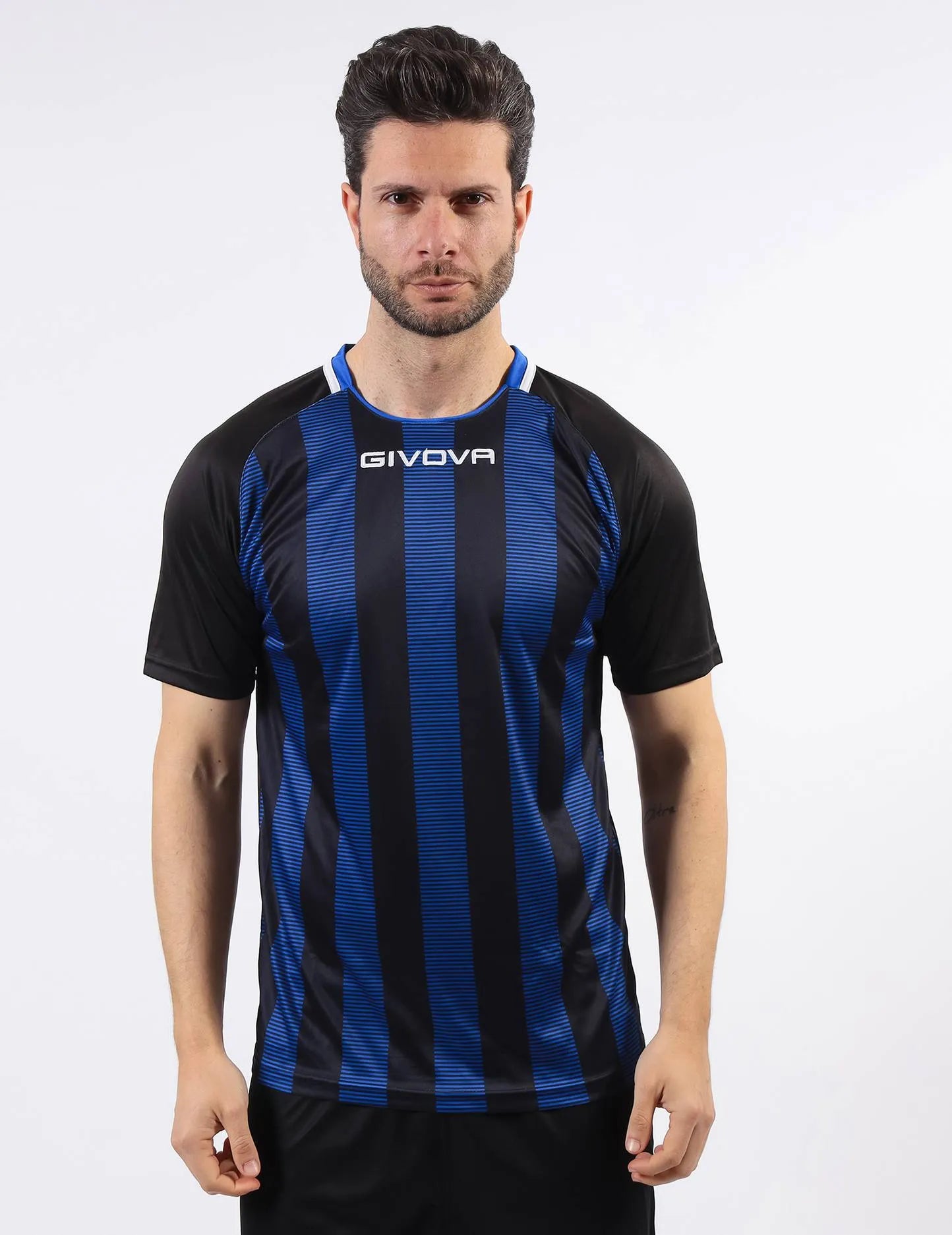 Sports t-shirt givova rugby black-royal blue xl