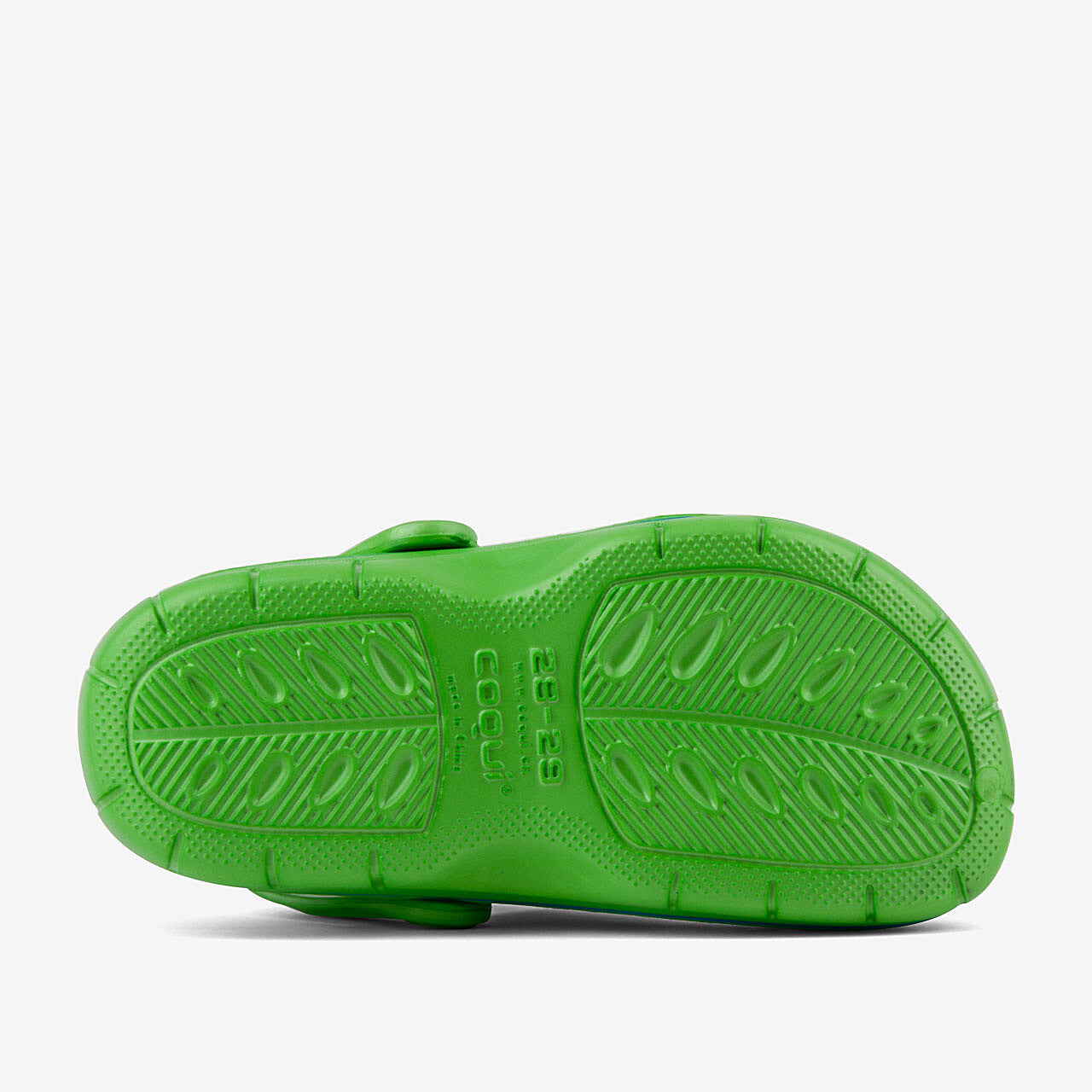 Dětské dřeváky COQUI JUMPER Limetková/Mořská modrá 26/27