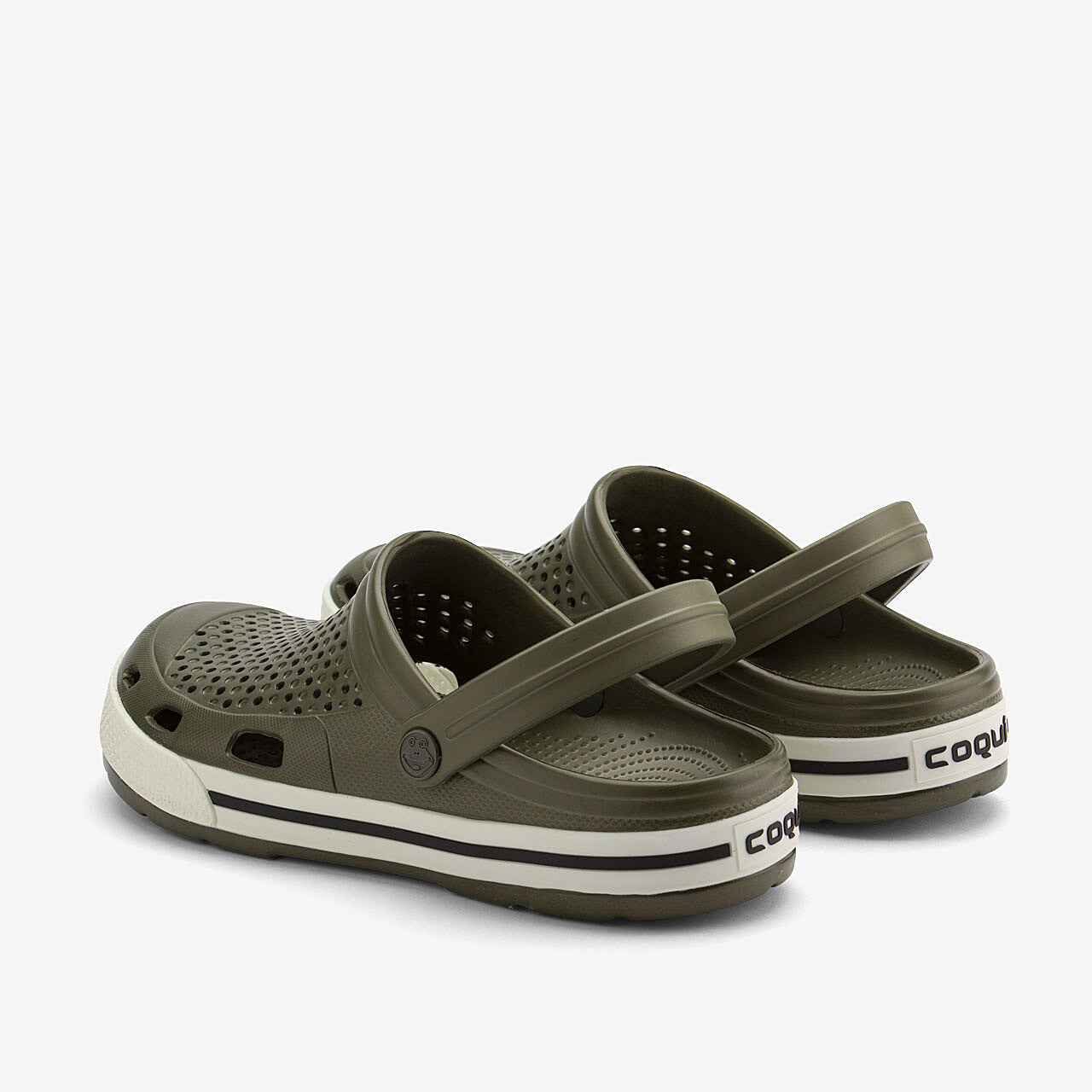 Zoccoli da uomo COQUI LINDO Verde militare/Bianco 46