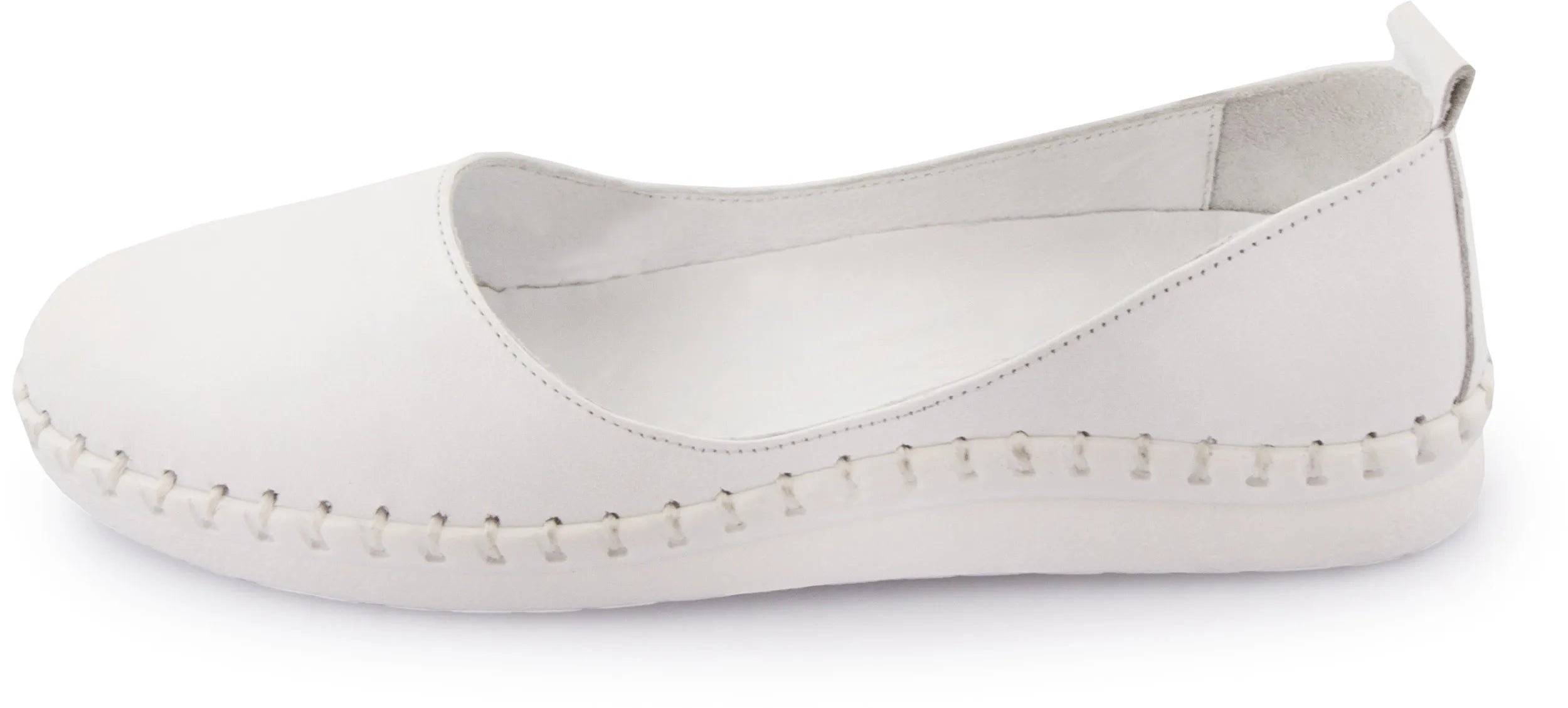 Ballerinas na mBan Leathar Nell White 41 - Galánta & Compordach