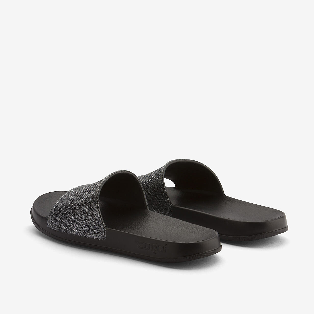 Women’s Slides COQUI TORA Black/Silver glitter 36