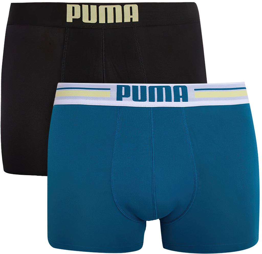 Men's Boxers Puma Placed Logo Boxer 2-Pack Petrol Blue M