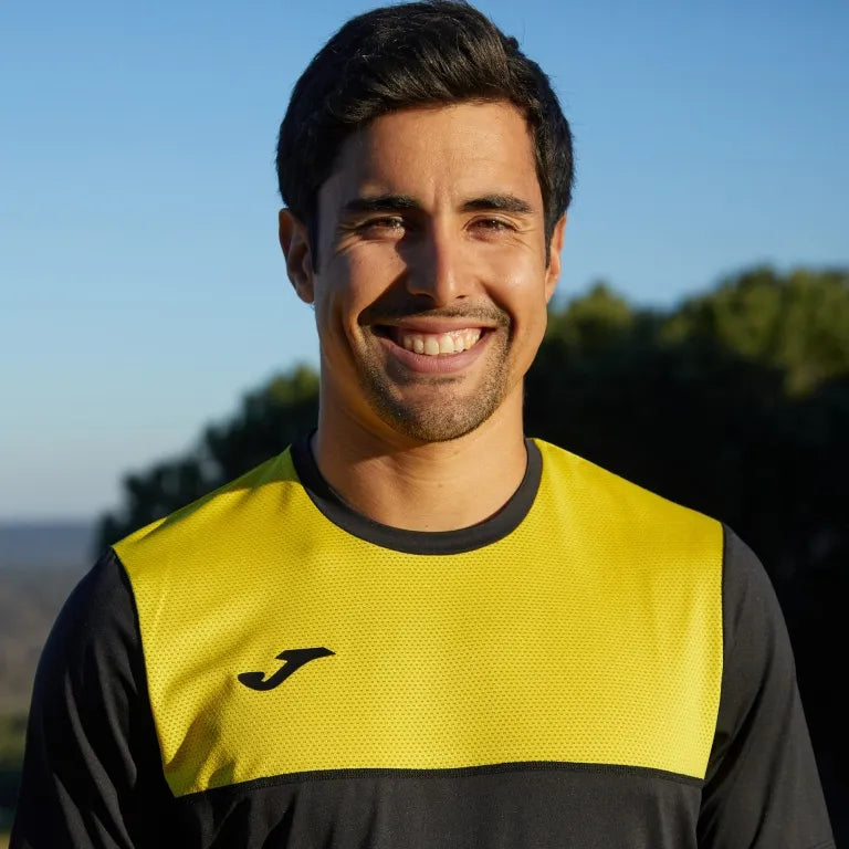 Maglietta sportiva joma r-trail nero giallo nero l