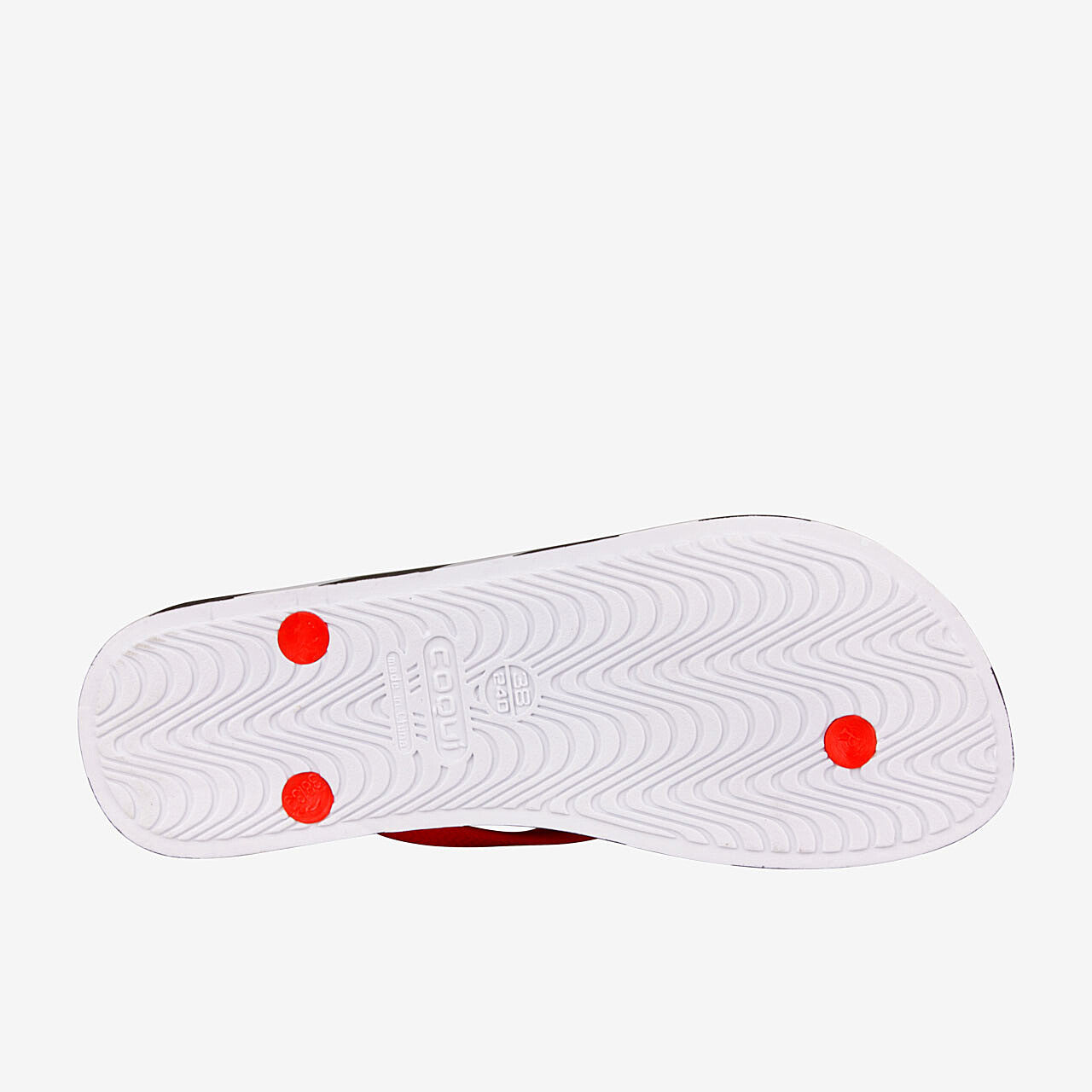 Tongs Femme COQUI KAJA Noir/Blanc rayures obliques 41