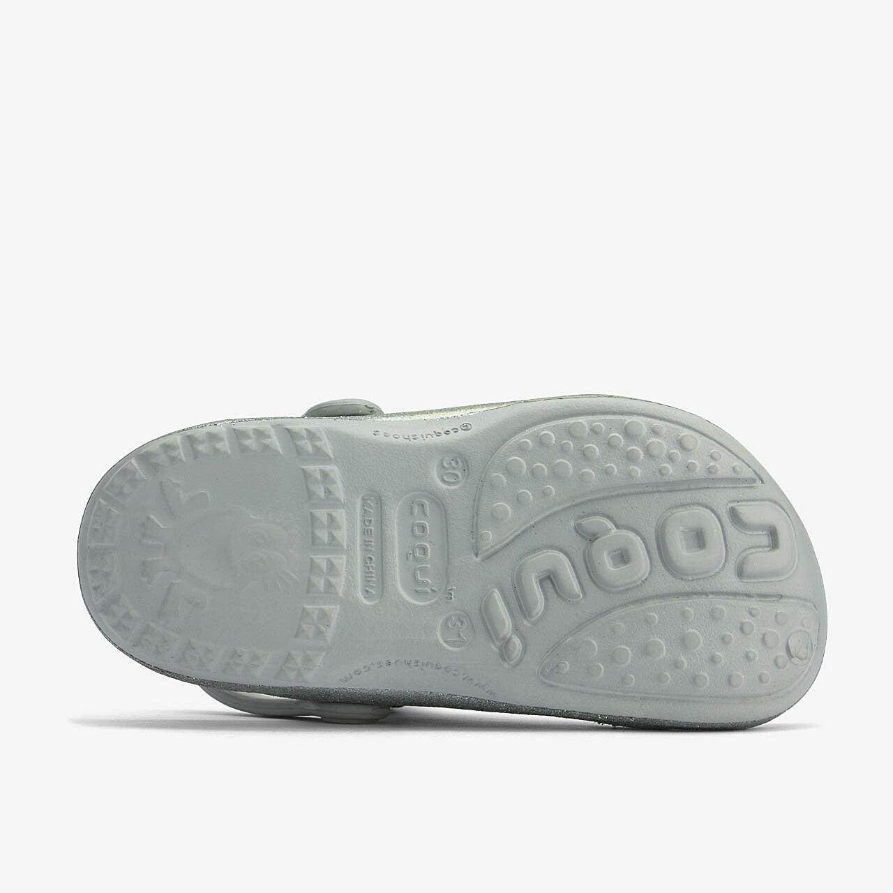 Gyerek klumpa COQUI BIG FROG Khaki szürke csillogó 32/33