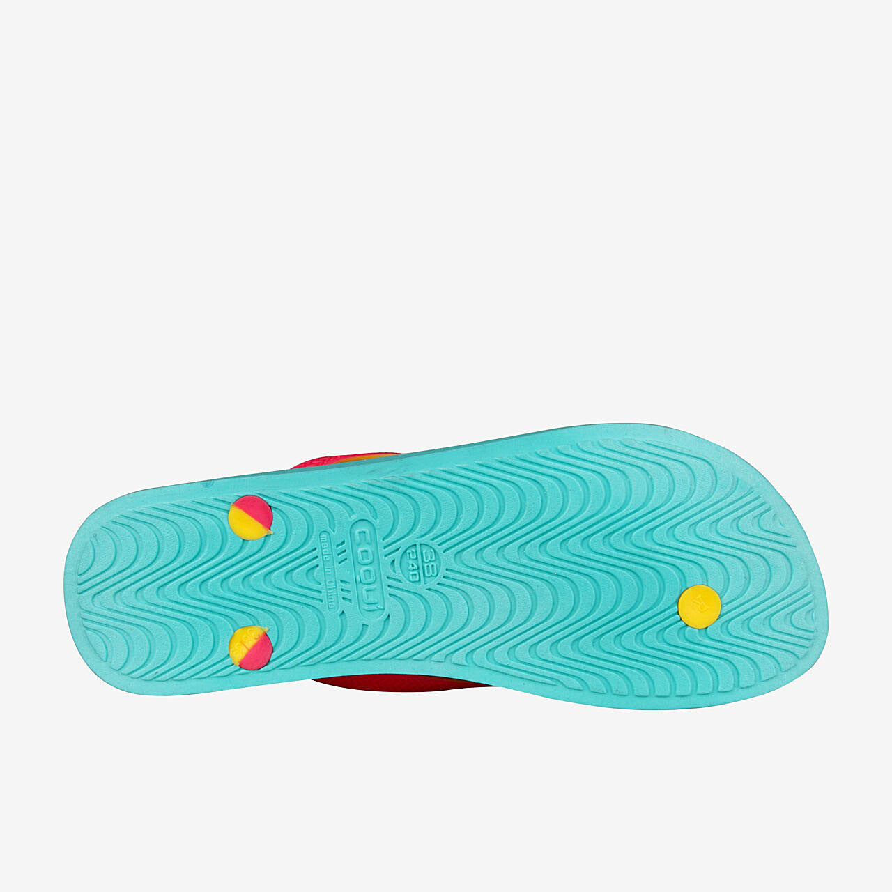 Smeach-flops na mBan COQUI KAJA Turquoise/Lt. fuchsia 36