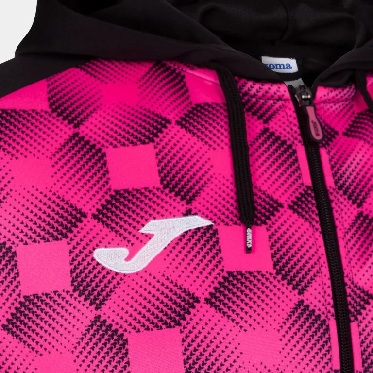 Sweatshirt Joma Supernova III Zip Up Zwart-Fluor Roze Roze S