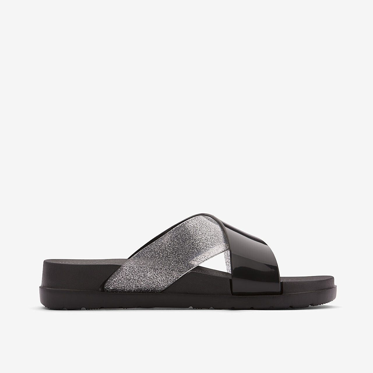 Chanclas de Mujer COQUI NELA Negro/Plata brillo 38
