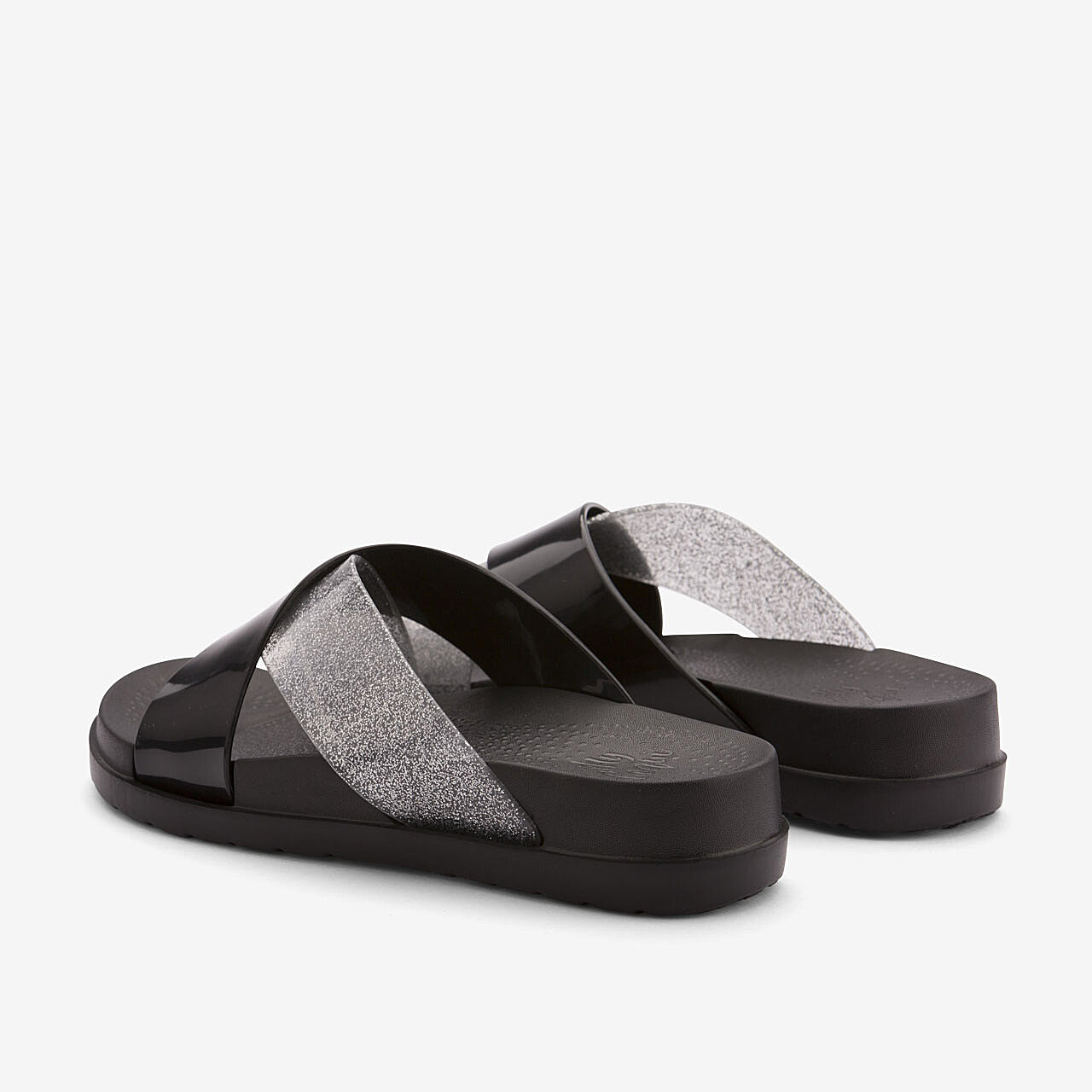 Chanclas de Mujer COQUI NELA Negro/Plata brillo 38