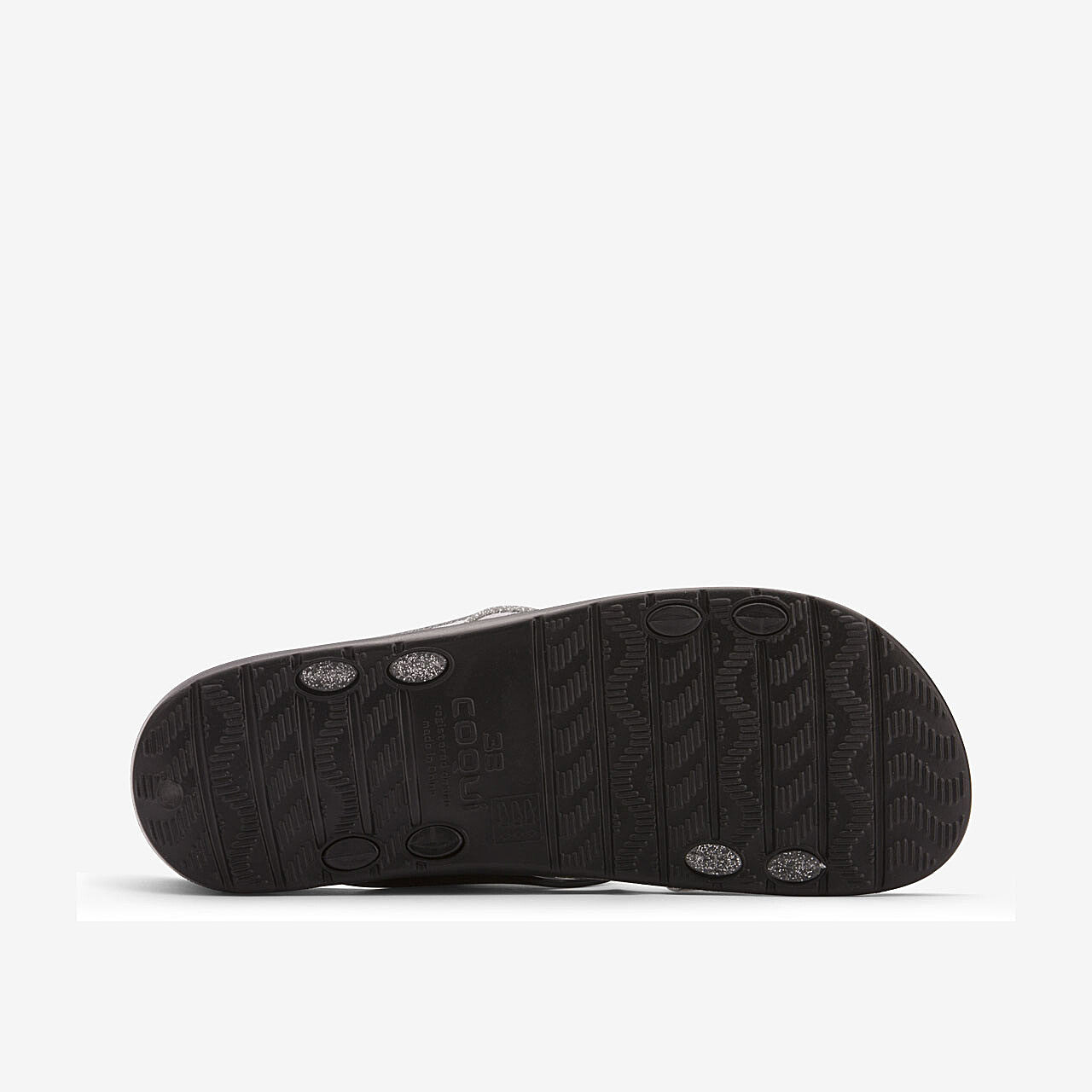 Chanclas de Mujer COQUI NELA Negro/Plata brillo 38