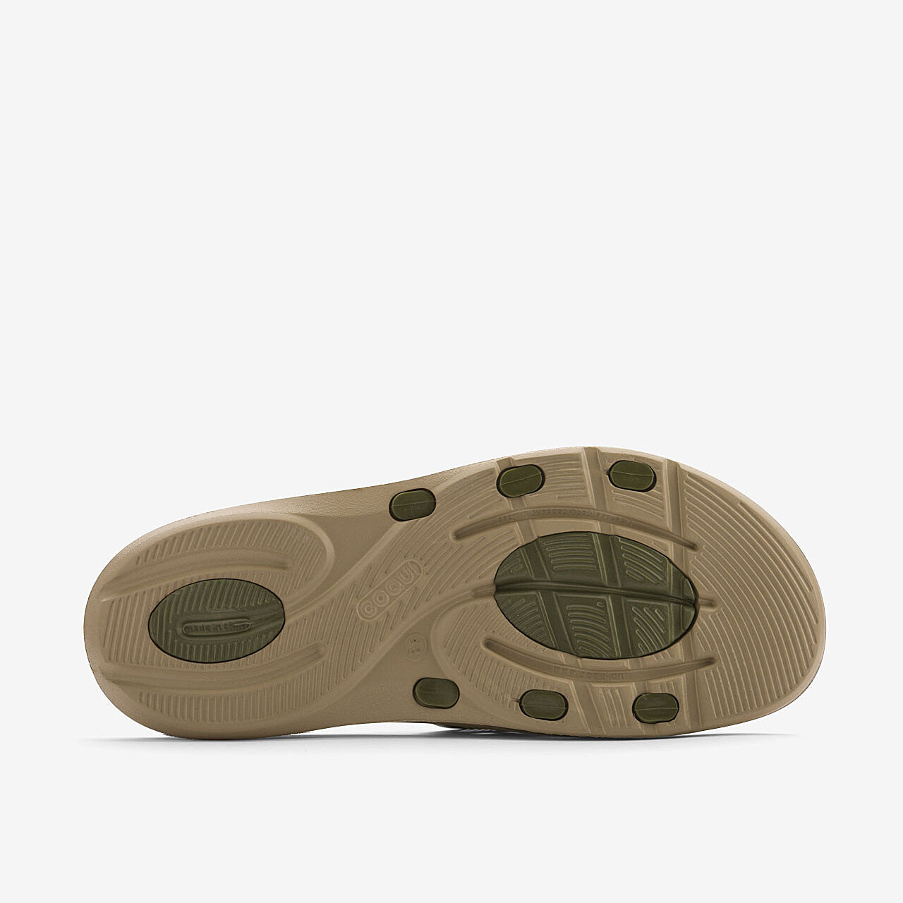 Ciabatte da uomo COQUI MELKER Beige/Verde militare 44