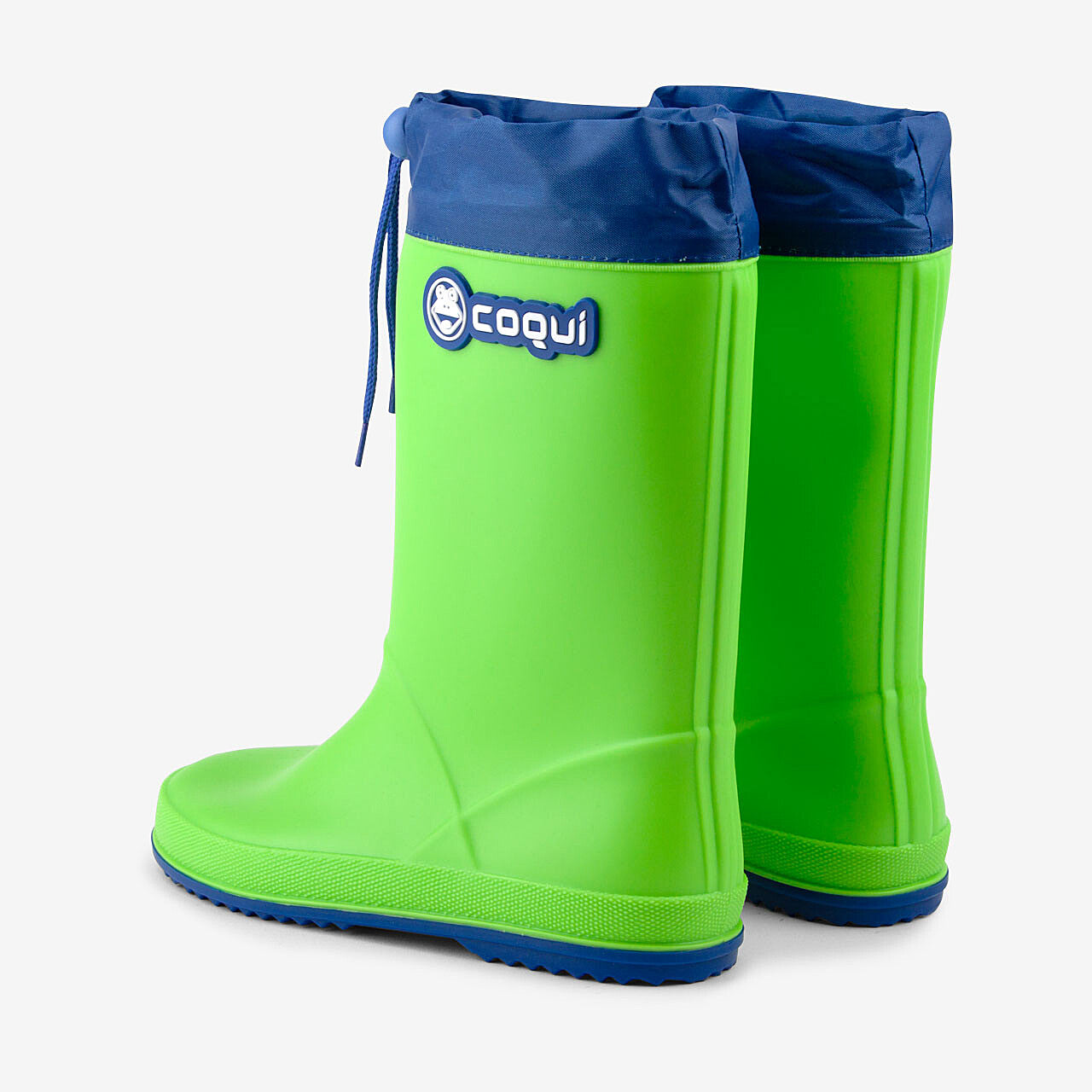 Detské čižmy do dažďa COQUI RAINY COLLAR Lime/Royal 32