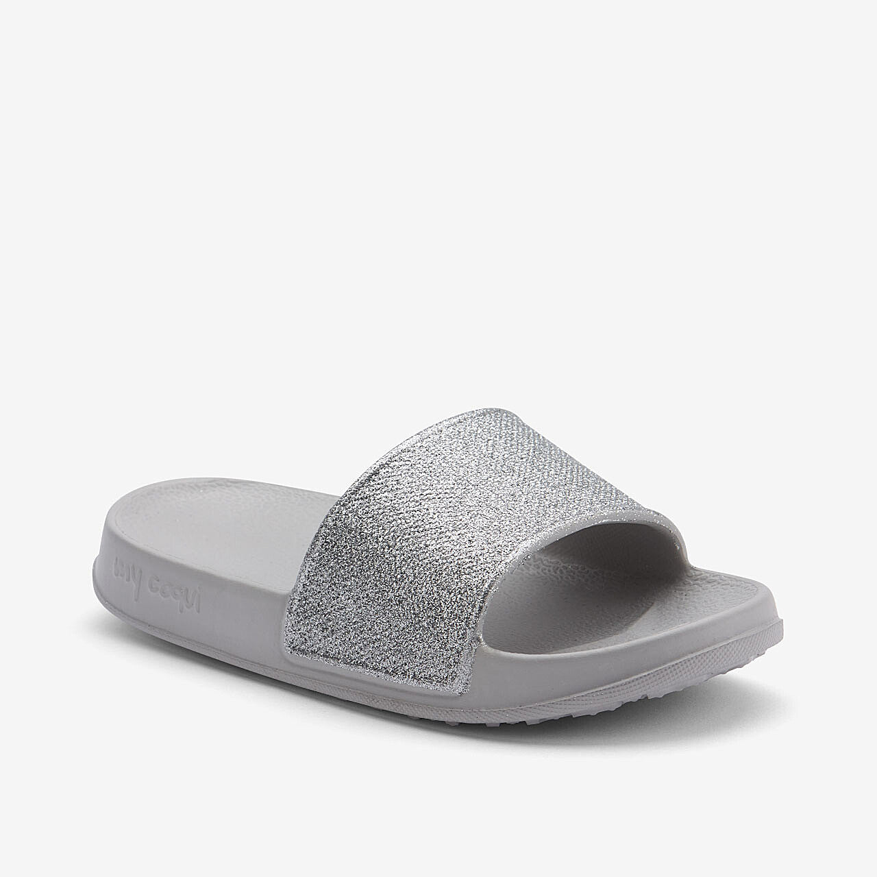 Chanclas para niños COQUI TORA Gris caqui/Brillo plateado 28/29