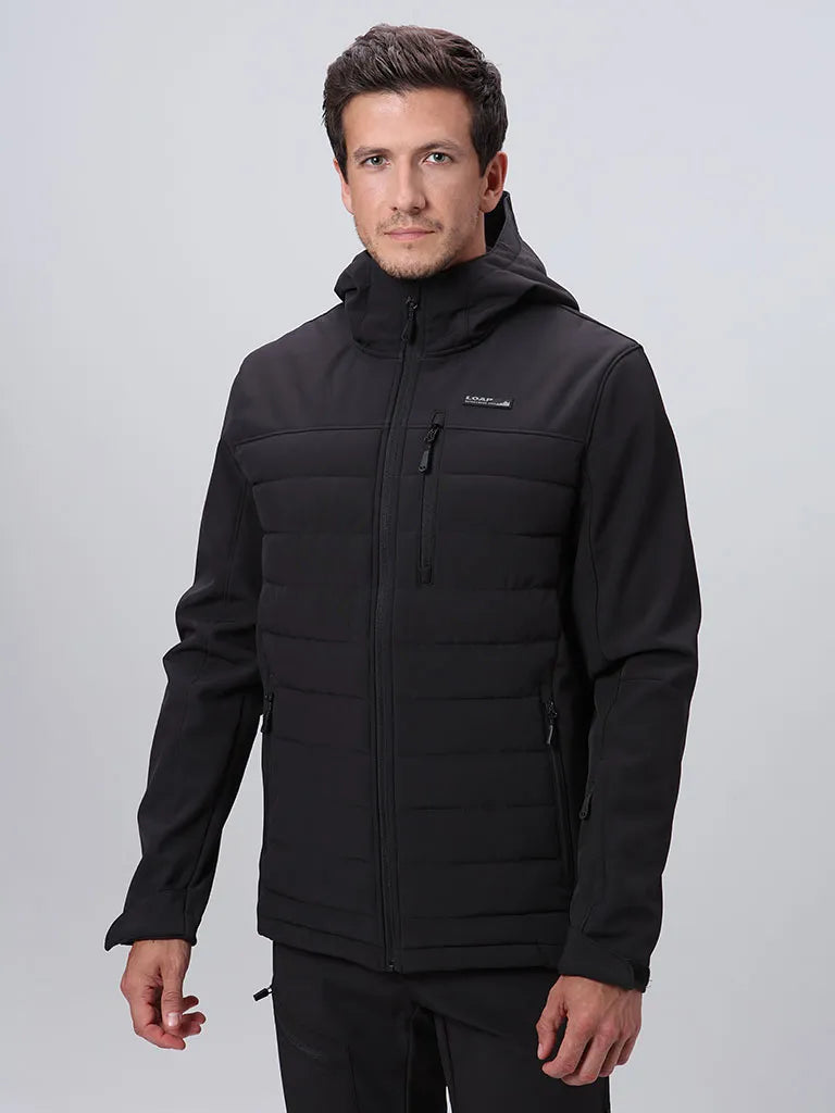 Giacca da sci da uomo loap luhel nero, xl