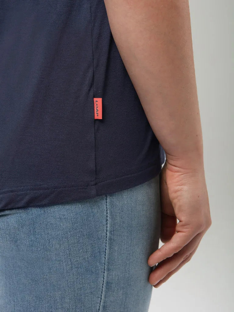 Dames t-shirt loep brulla blauw blauw m m