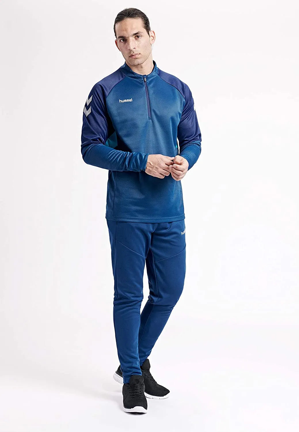 Pánské mikiny hummel tech pohybují napůl zip blue2, xs