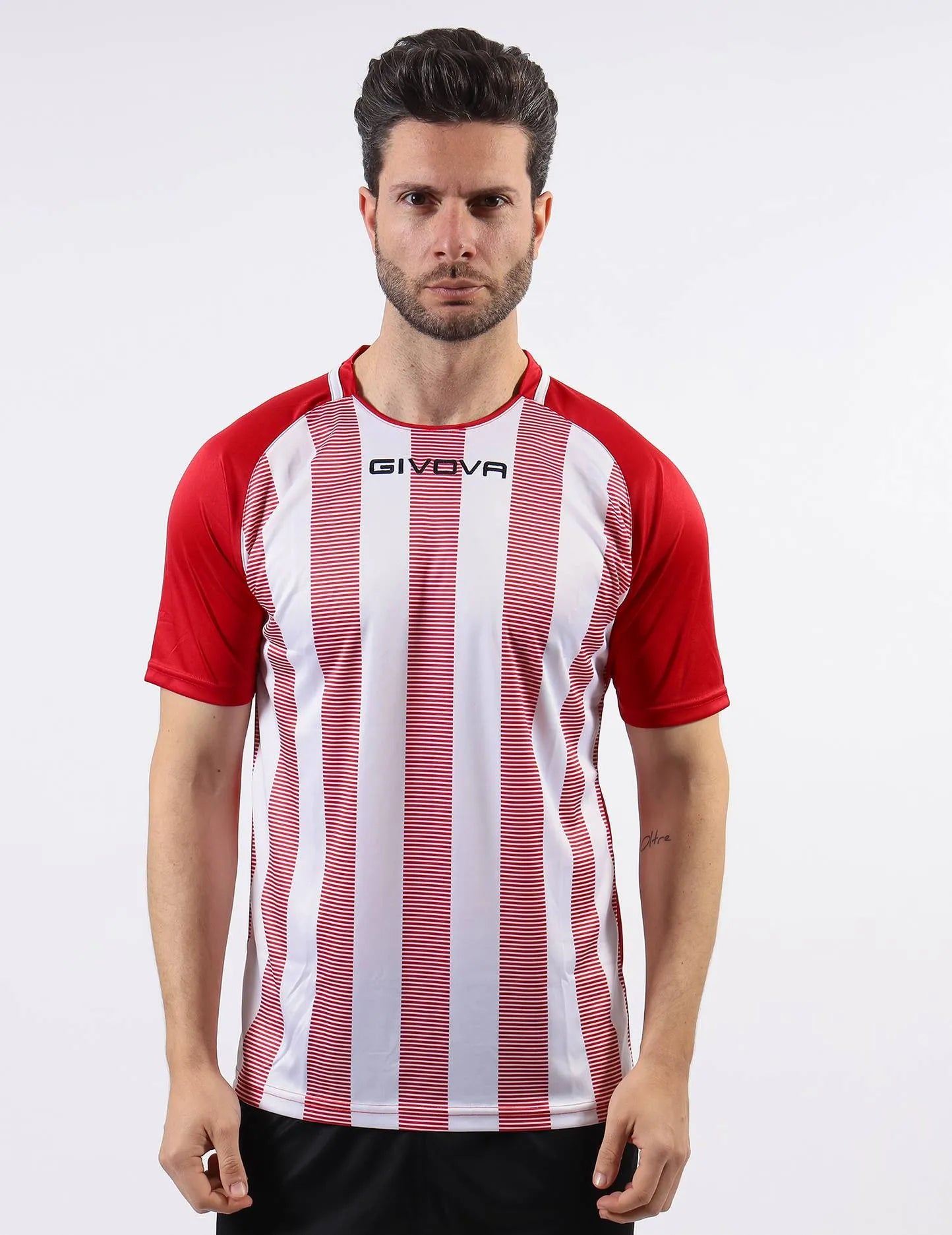 Sports t-shirt givova rugby red-white red l