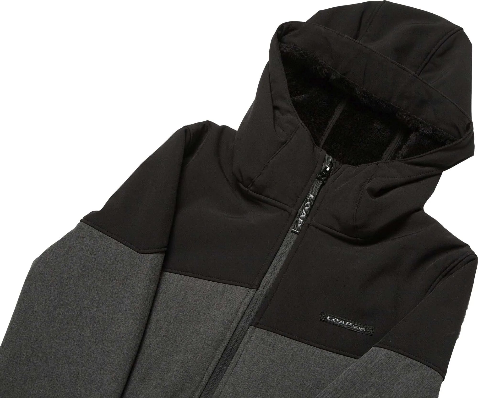 Chaqueta de softshell de damas ludysa gris oscuro xl - a prueba de viento y cálido