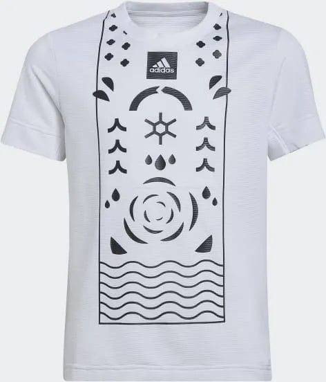 Adidas Jr Tennis T -Shirt 140 - Bumbac ușor și respirabil