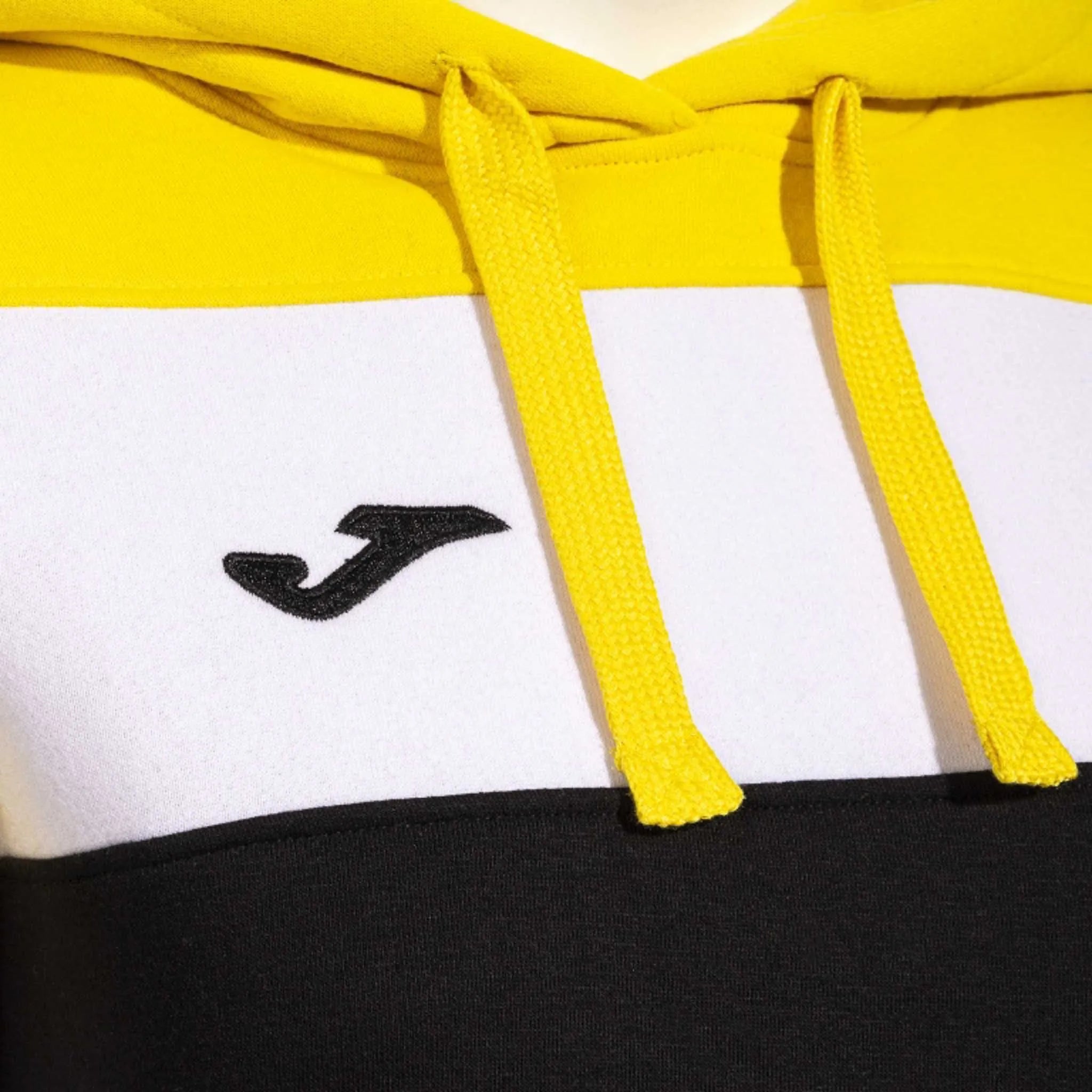 Dames Sweatshirt Joma Crew IV Hoodie Zwart-Geel Zwart XS