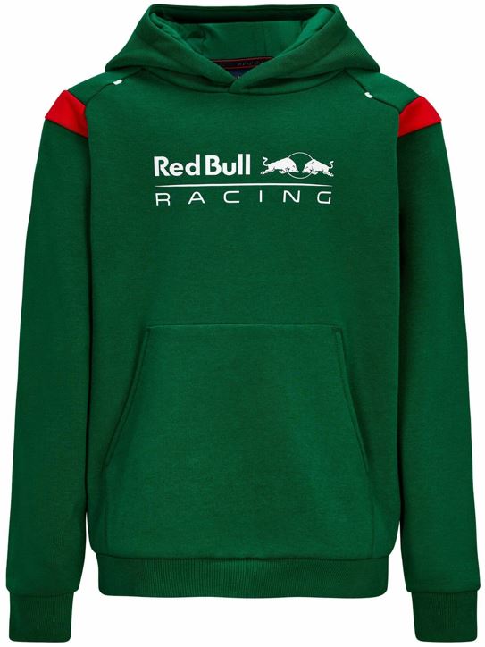 Kids' Sweatshirt Red Bull Jr Racing F1 Sergio Perez Hooded Dark Green 104