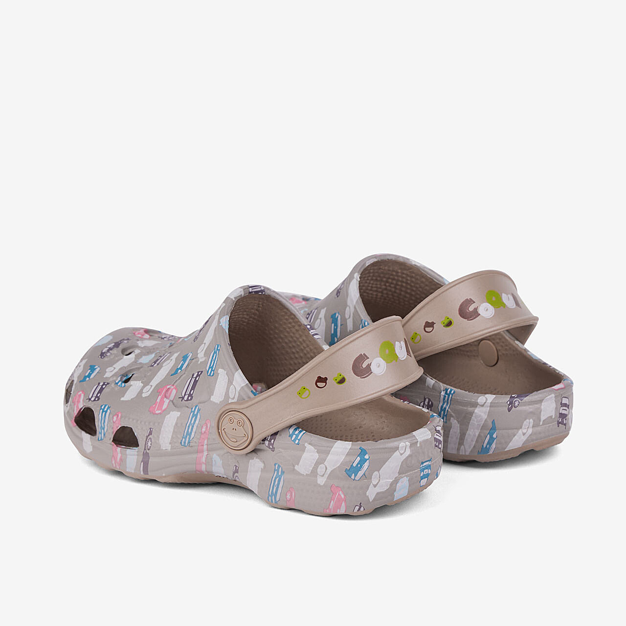 Kinderklompen COQUI LITTLE FROG Taupe auto's 27/28