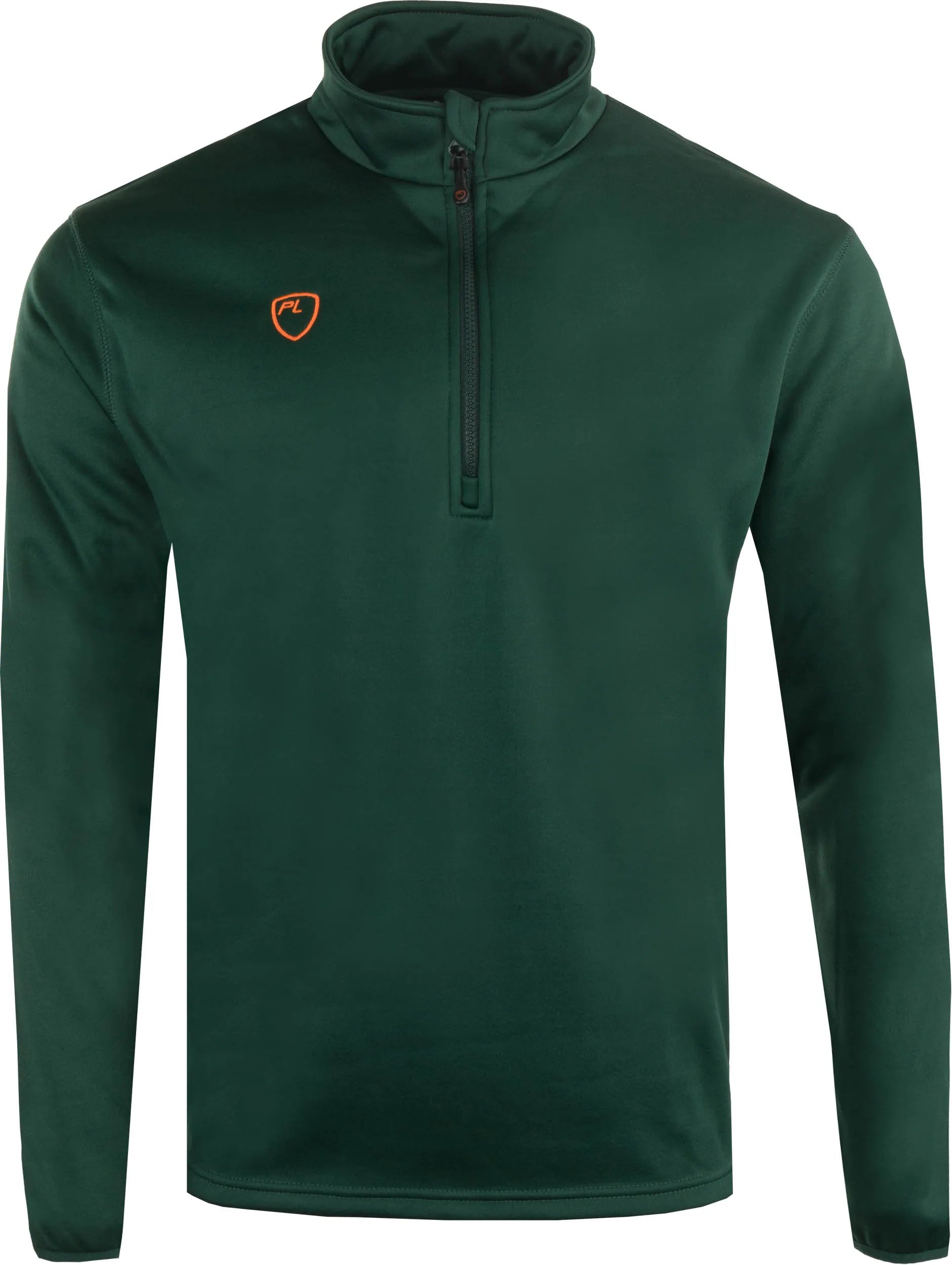 Men 1/4 Zip Midlayer Mikina Green - Playerlayer