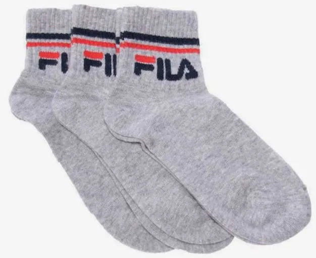 Detské ponožky Fila 3-babky sivé veľkosti 31-34-Soft & Trvable
