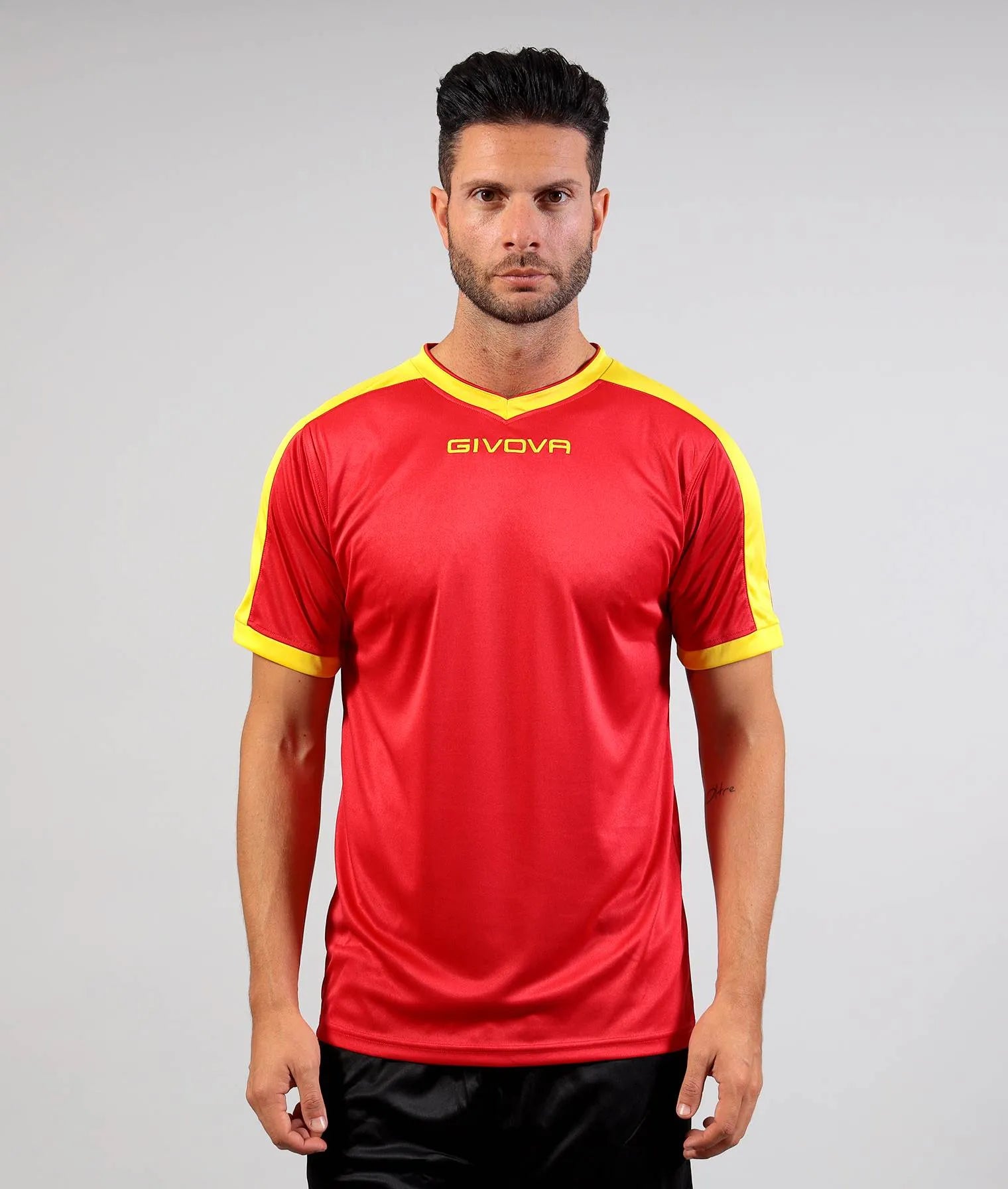 Sports t-shirt givova revolution red-yellow red l