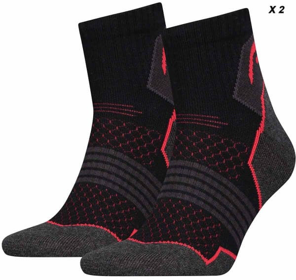 Sports Unisex Socks Head Hiking Quarter 2P 39-42