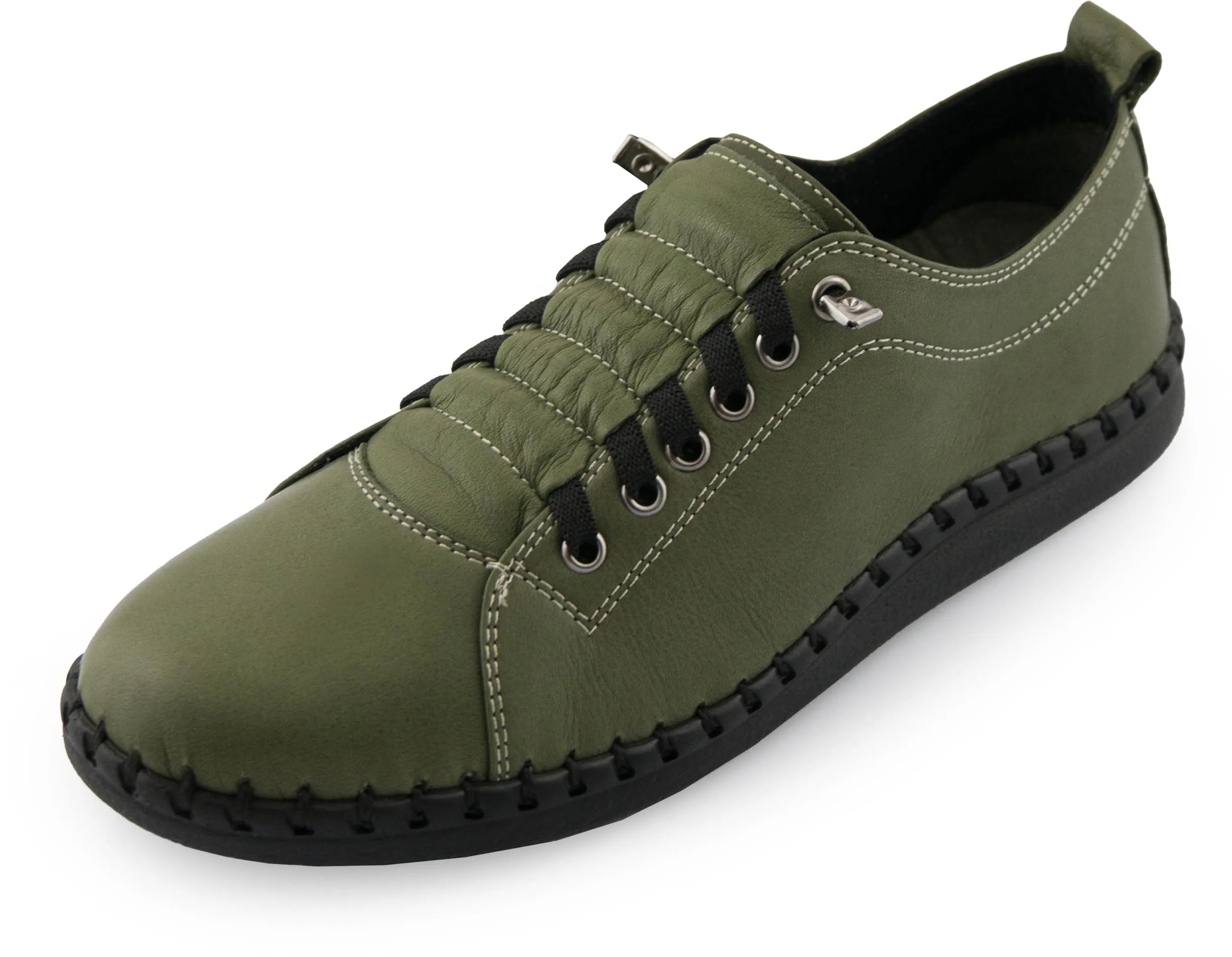 Kožené dámské boty Nell M6019 Dark Olive Velikost 39