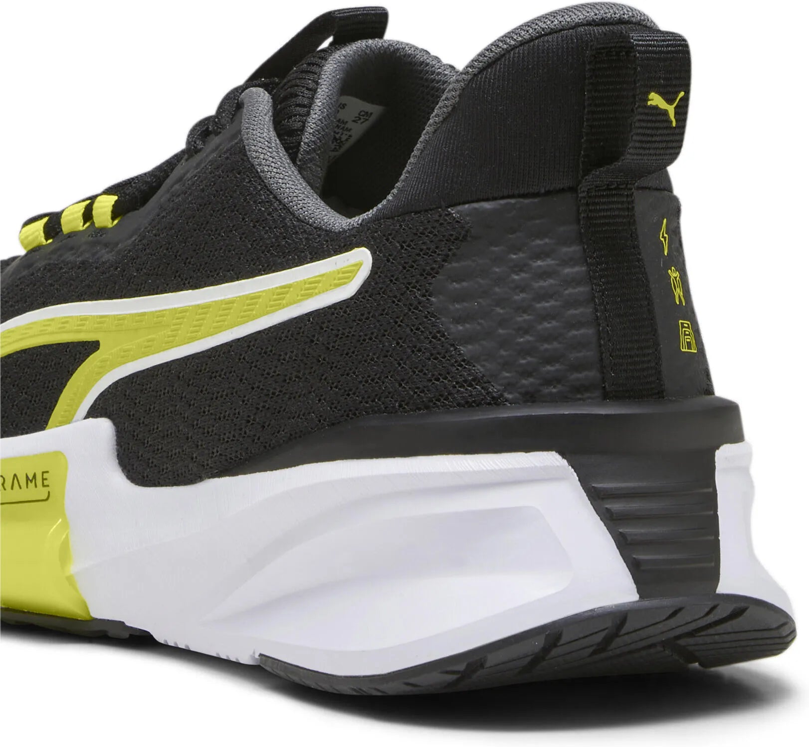 Puma men pwrframe tr 2 black-yellow-white black 45
